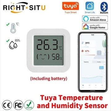 ДАТЧИК ТЕМПЕРАТУРЫ ВЛАЖНОСТИ TH05 Умный дом BLUETOOTH LCD TUYA