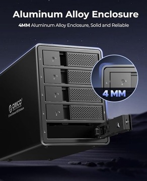Корпус для жестких дисков с 5 отсеками, от USB 3.0 до SATA, макс. 80 ТБ