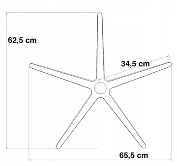 Полированное основание вращающегося кресла ALUMINIUM PFA215/690 CROSS QUALITY