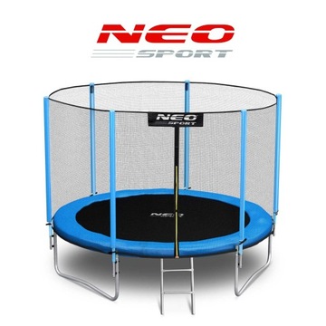 Садовый батут длиной 8 футов (252 см) с внешней сеткой и лестницей Neo-Sport.