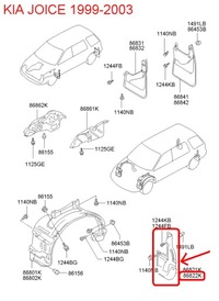 фото thumb №5, Бризковик задня правий kia joice 1999-2003 86822m3000