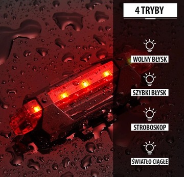 Задний фонарь для велосипеда Задний светодиодный фонарь для велосипеда USB-кабель