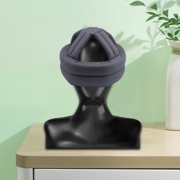 Soft Elder Head cap Elderly Youth Surgery Recovery Fall Protection Hat grey
