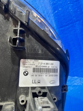 фото thumb №11, Bmw 5 g30 полный led 17-20 лампа левая 7214951-03 оригинальная 7214951