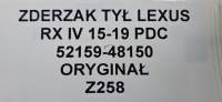 фото thumb №13, Бампер задняя lexus rx iv 15-19 pdc 52159-48150 oryg