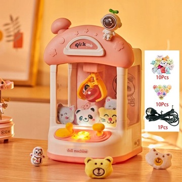 Kids Claw Machine Электронная аркада Розовый 10 кукол
