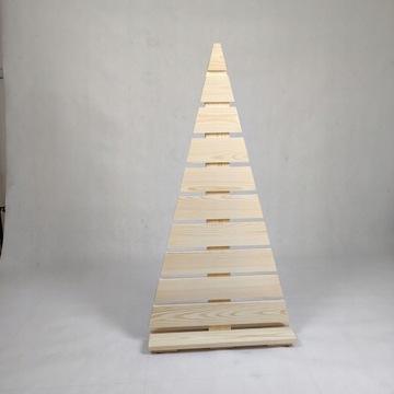 DREWNIANA CHOINKA 120 /60 CM NATURALNE SOSNA