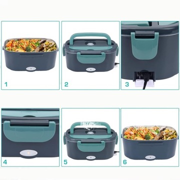 ЭЛЕКТРИЧЕСКИЙ ПОДОГРЕВАТЕЛЬ ДЛЯ ЕДЫ LUNCHBOX КОНТЕЙНЕР 220 В/12 В/24 В 60 Вт 1800 мл