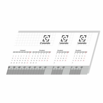Planer podkładka kalendarz na biurko 2025 / 2026 52 tygodnie duży