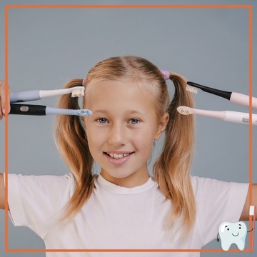 Końcówki Do Różowej Szczoteczki Smiley Light Kids