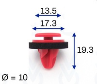 фото thumb №3, 10x клипса штифт клипса накладки порога jeep renegade 52068106