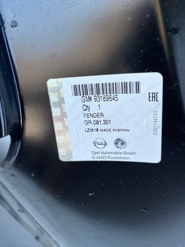 фото thumb №11, Opel corsa d 06-14 крило лівий перед переднє новий оригінал