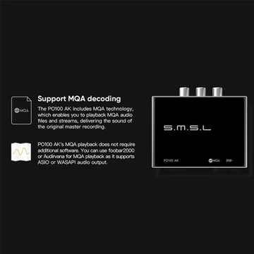 SMSL PO100 AK USB C MQA-декодер