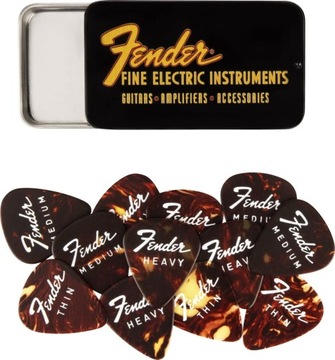 Fender 351 Fine Electric Pick Tin 12 sztuk