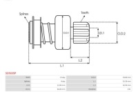 фото thumb №4, Зчеплення односторонній, стартер as-pl sd5035p