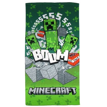 ПЛЯЖНОЕ ПОЛОТЕНЦЕ MINECRAFT 70x140см CREEPER TNT BOOM