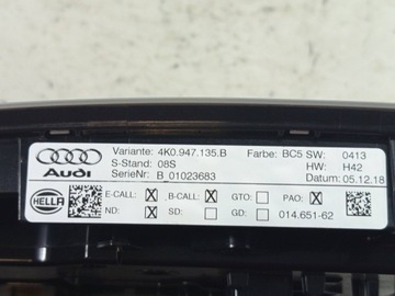 фото thumb №7, Лампа освещение интерьера audi a4 b9 a6 c8 a7 4k 4k0947135b