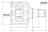 фото thumb №4, Nty шарнир внутренний land rover freelander 1996-2001