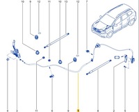 фото thumb №13, Трос рычаг открывания капот dacia duster ii