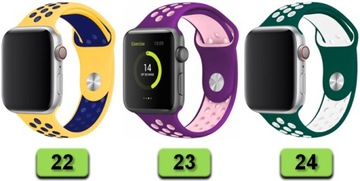 РЕМЕНЬ ДЛЯ Apple WATCH 1 2 3 4 5 6 7 8 9 SE 38MM 40MM 41MM НА ВЫБОР 24 ЦВЕТА |