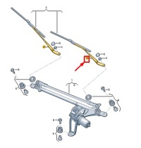 фото thumb №1, Audi e-tron gt передняя часть правый дворник blade arm rhd 9j1955410a