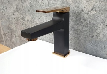 RAIN GAUGE Black GOLD Смеситель для ванны, для умывальника