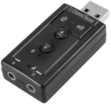 Karta muzyczna dźwiękowa 7.1 2x JACK 3.5mm na USB