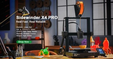 3D-принтер Artillery Sidewinder X4 Pro FDM 500 мм/с + PLA НИТЬ