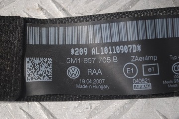 фото thumb №5, Ремені безпеки перед 5m1857705b, 5m1857706b vw golf v plus