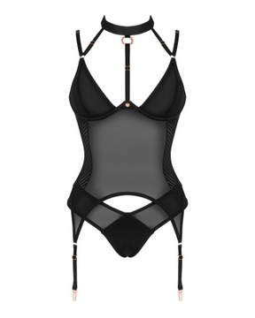 Корсет Obsessive Brasica с трусиками-чокерами XS/S