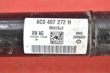 фото thumb №9, Полуось правая перед механическая коробка передач 6c0407272h skoda fabia 3 iii 1.0 mpi 75 km 18-21