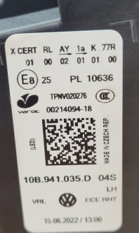 фото thumb №10, Vw id3 id.3 10b лампа левая правая iq.light full led