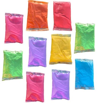 Разноцветный фестивальный микс цветов HOLI POWDER, безопасный, можно стирать, 70 г x 100 упаковок