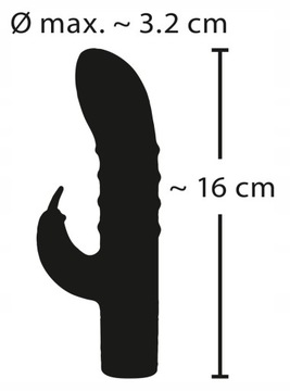 Wibrator ze stymulatorem łechtaczki 16cm