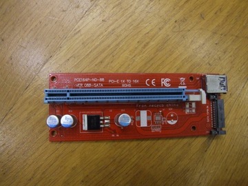 RISER 088 RED USB3.0 PCIe PCI 1x-16x SATA KABEL#8