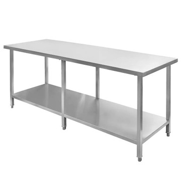 Stół GASTRONOMICZNY z PÓŁKĄ roboczy centralny 200x80 stal nierdzewna Mega-M
