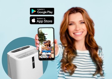 Klimatyzator przenośny EBERG ENVA 3,5kW 4w1 WiFi osuszacz 56l/24h+ClimaLock