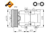 Nrf32447 компресор кондиціонера ford transit fs10- Ціна, фото thumb