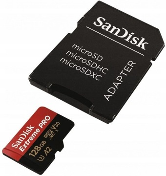 Карта micro SD SANDISK EXTREME PRO 128 ГБ, 170/90 МБ