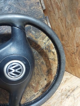 фото thumb №15, Руль трёхспицевый кожа vw passat b5 golf iv 1j0419091ae