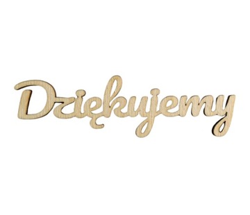 Napis dekor Dziękujemy dla nauczyciela rodziców cytat napis grawer 10 cm