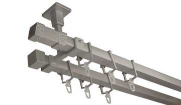 Karnisz kwadro metalowy podwójny 350 cm