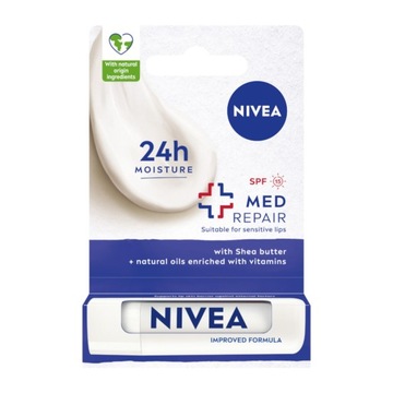 NIVEA MED REPAIR Защитная и питательная помада с фильтром SPF15 4,8г