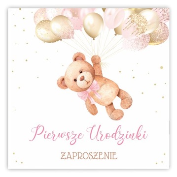 ZAPROSZENIA NA ROCZEK 10 SZTUK + KOPERTY