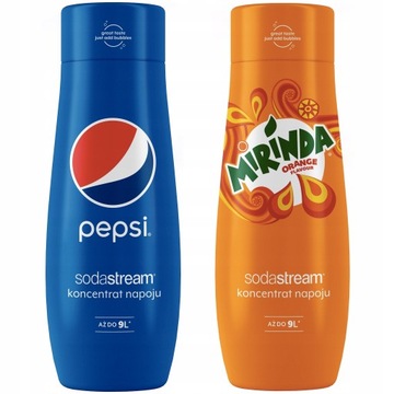 2x SODASTREAM MIRINDA PEPSI КОНЦЕНТРАТНЫЙ СИРОП