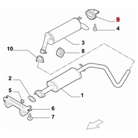 фото thumb №12, Кронштейн кронштейн глушителя fiat bravo ii stilo