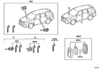 фото thumb №5, Toyota highlander замок двері циліндр замка ключ оригінальний номер циліндрик вкладиш