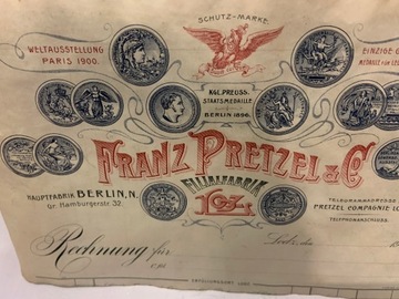 ФРАНЦ КРЕЦЕЛЬ ЛОДЗИНСКАЯ КОМПАНИЯ ПРИНТ ОКОЛО 1900 Г.