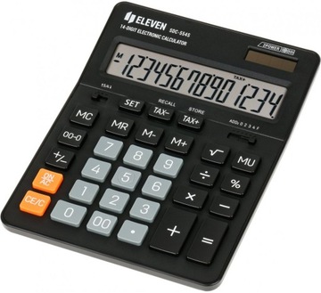 ОФИСНЫЙ КАЛЬКУЛЯТОР Eleven SDC-554S, 14 цифр, черный