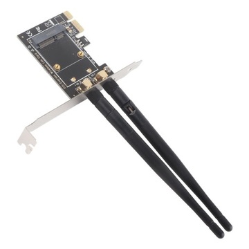 Переходник mini pci e на pci e с 2 антеннами для PCI Express половинного размера